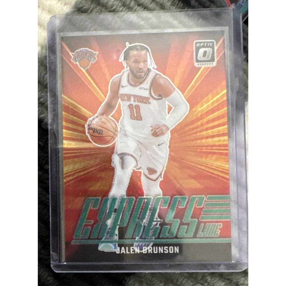 2024-25 Panini Donruss Optic - Express Lane Jalen Brunson #21 Green Hyper Prizm